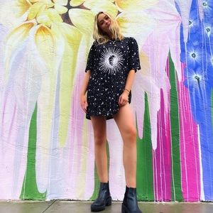 Princess polly star/moon tee shirt dress